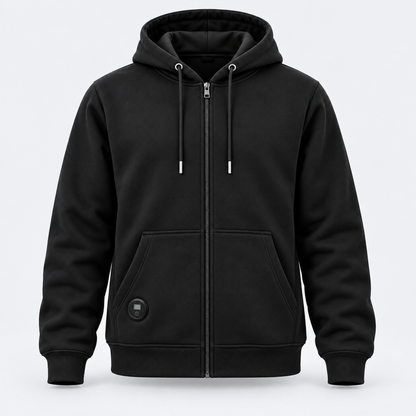 🔥 7-Zone Heated Hoodie – USB Powered, 3 Heat Levels