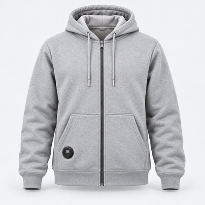 🔥 7-Zone Heated Hoodie – USB Powered, 3 Heat Levels