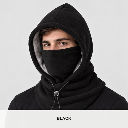 🧣❄️ Integrated Flannel Warm Face Mask & Hat – Windproof Winter Cycling Neck Cover 🚴