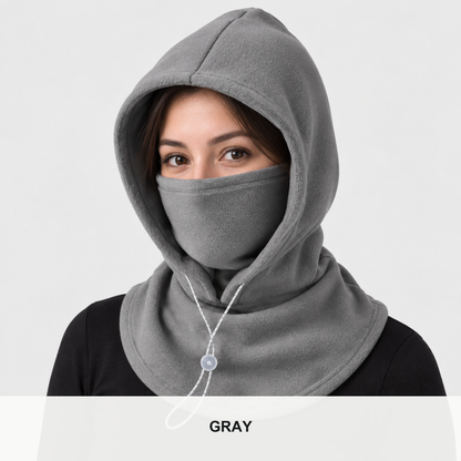 🧣❄️ Integrated Flannel Warm Face Mask & Hat – Windproof Winter Cycling Neck Cover 🚴