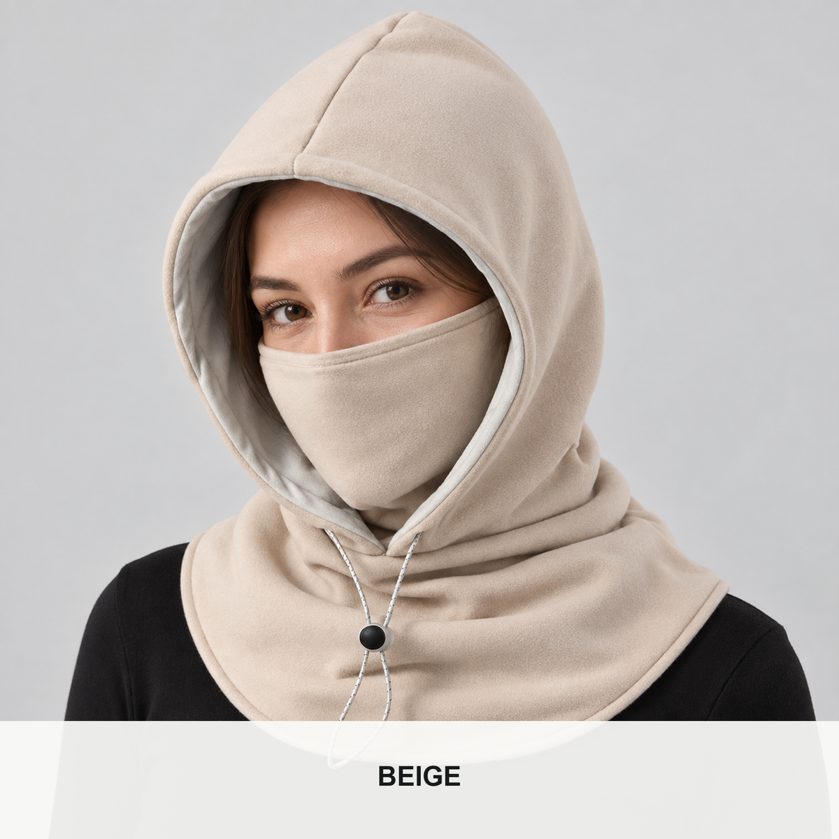 🧣❄️ Integrated Flannel Warm Face Mask & Hat – Windproof Winter Cycling Neck Cover 🚴