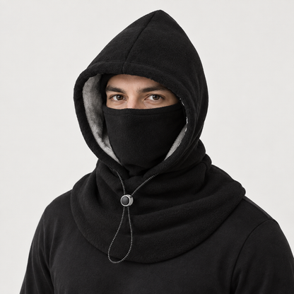 🧣❄️ Integrated Flannel Warm Face Mask & Hat – Windproof Winter Cycling Neck Cover 🚴