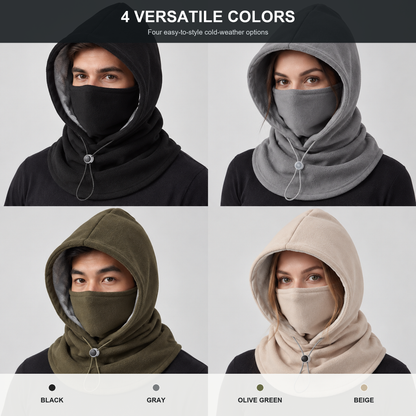 🧣❄️ Integrated Flannel Warm Face Mask & Hat – Windproof Winter Cycling Neck Cover 🚴