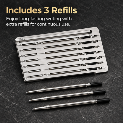 ✒️ Hancept Zero MK2 Mechanical Pen – Precision Metal Writing Tool with Stand & 3 Refills 🎁