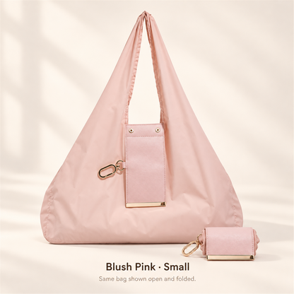 👜 Foldable Shoulder Tote Bag with Clip | Compact Everyday Carry