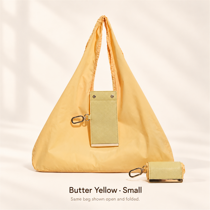 👜 Foldable Shoulder Tote Bag with Clip | Compact Everyday Carry
