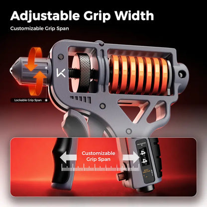 Adjustable Hand Grip Strengthener with Counter – 10–660 LBS Resistance, Ergonomic Grip & Forearm Trainer