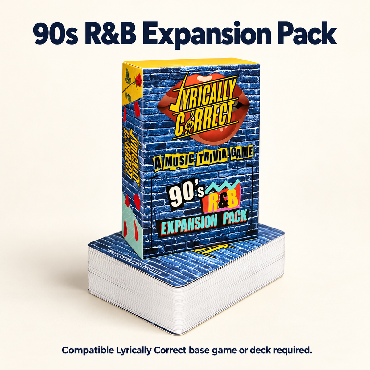 🎵 Lyrically Correct ’90s R&B Expansion Pack – 80 Music Trivia Cards 🎤
