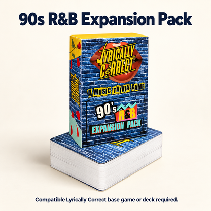🎵 Lyrically Correct ’90s R&B Expansion Pack – 80 Music Trivia Cards 🎤