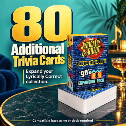 🎵 Lyrically Correct ’90s R&B Expansion Pack – 80 Music Trivia Cards 🎤