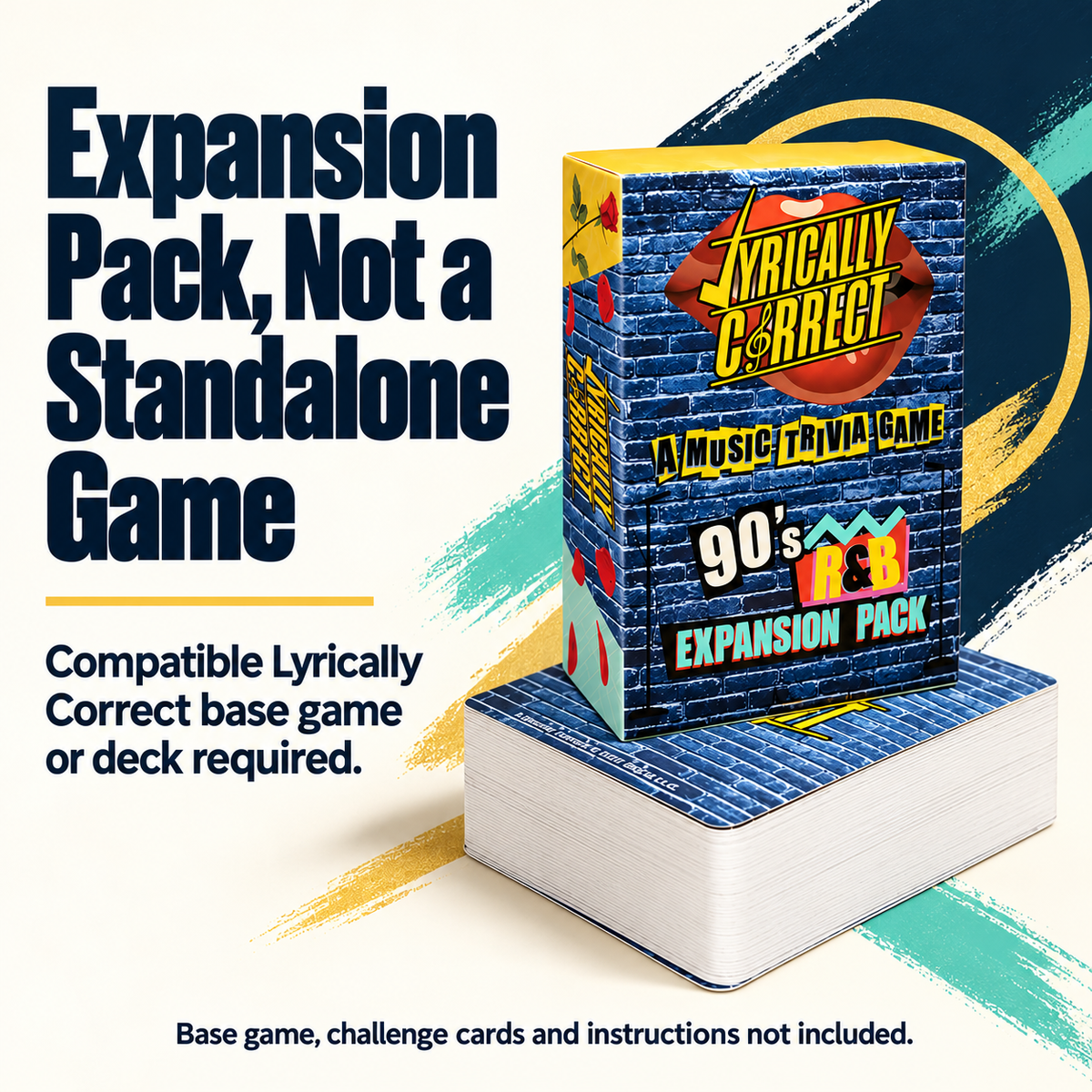 🎵 Lyrically Correct ’90s R&B Expansion Pack – 80 Music Trivia Cards 🎤