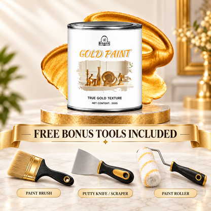 ✨ Metallic Gold Finish Paint – Rich Shimmer for Furniture, Décor & DIY Projects