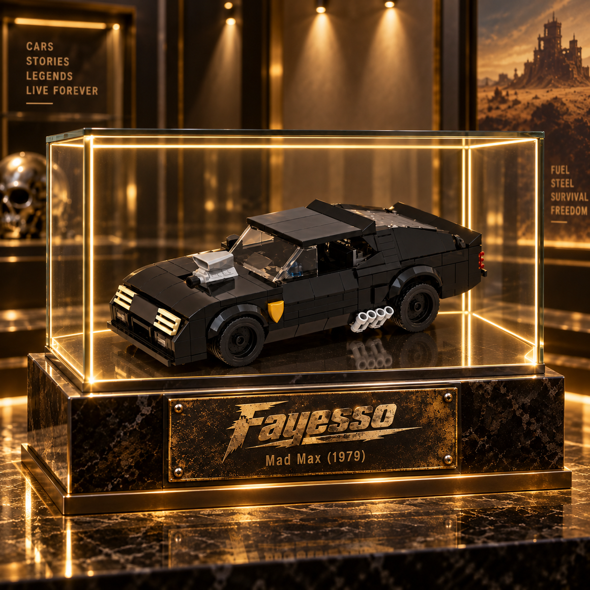 Ultimate V8 Interceptor Building Set – Build, Display & Collect the Black Muscle Machine