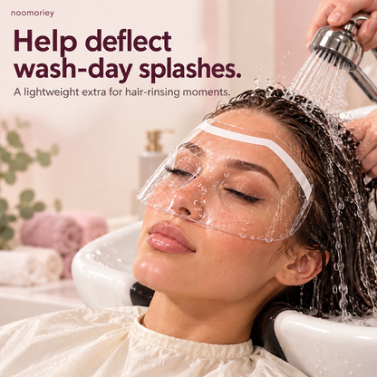 🛡️ 50-Pack Disposable Face Shields – Clear Adhesive Splash Guards for Hair & Lash Care ✨ ✨