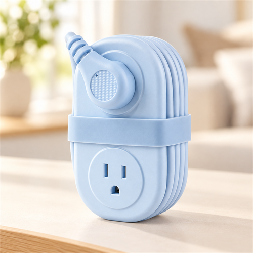 🔌 7-in-1 Compact Power Strip – USB-C Ports, Wrap-Around Cord Storage & Flat Plug ⚡