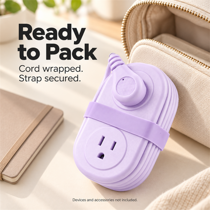 🔌 7-in-1 Compact Power Strip – USB-C Ports, Wrap-Around Cord Storage & Flat Plug ⚡
