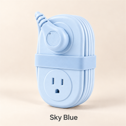 🔌 7-in-1 Compact Power Strip – USB-C Ports, Wrap-Around Cord Storage & Flat Plug ⚡
