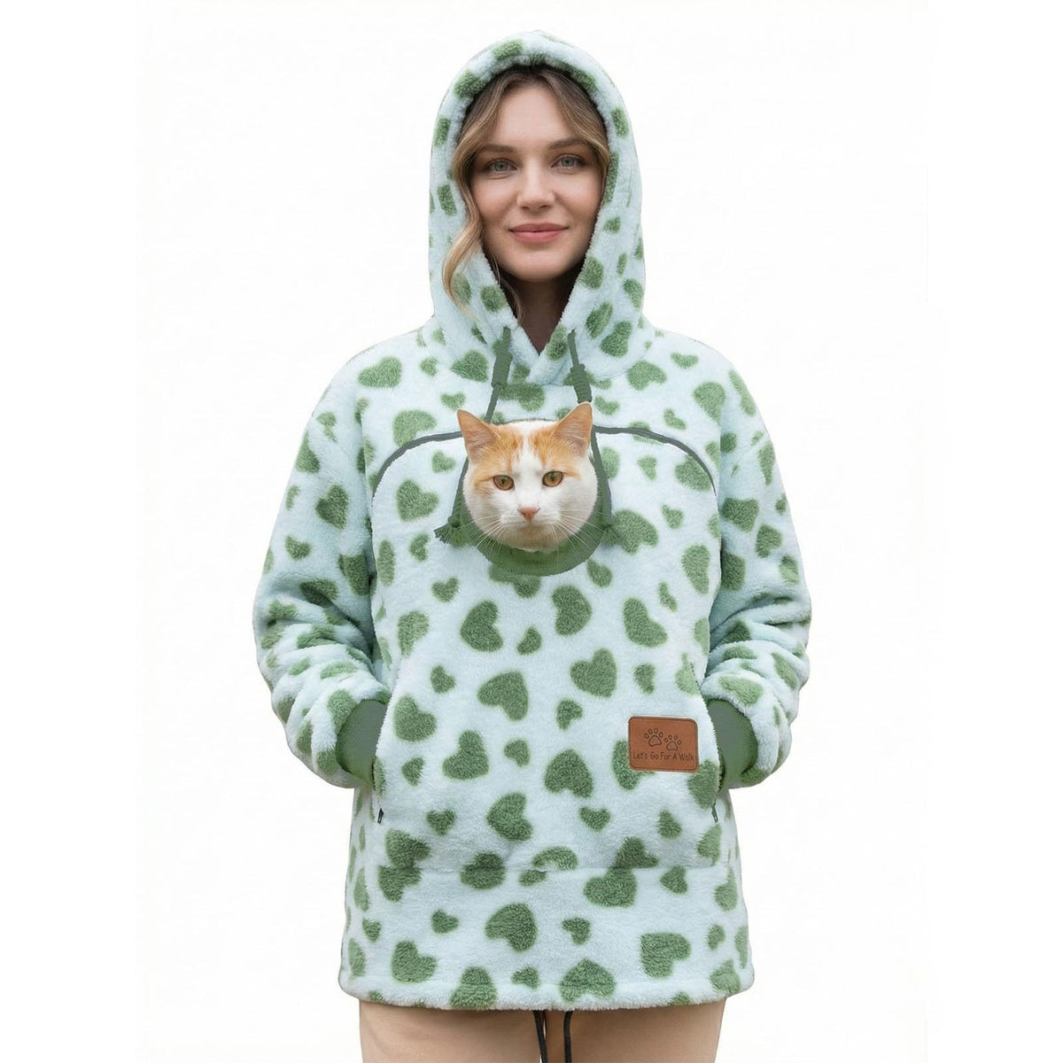 ⏳🔥LIMITED TIME 50% OFF!🐕 Cozy Fleece Pet BondingPouch Hoodie - Warm &Supportive Small Pet CarrierClothing