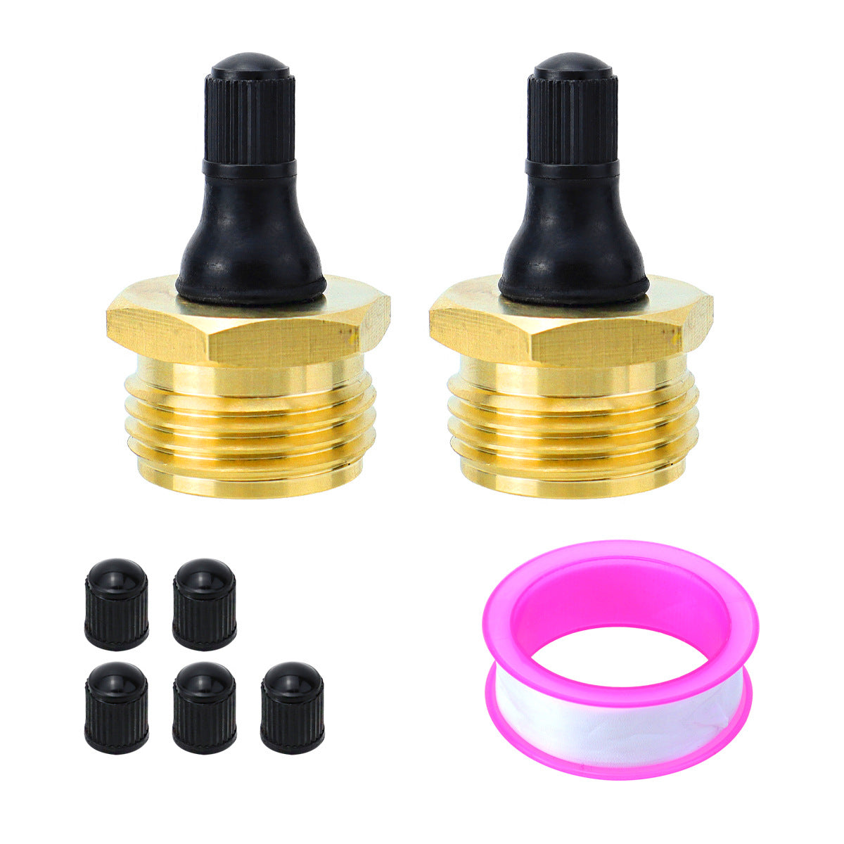 Brass RV Blow Out Plug with Drain Valve – Winterizing Air Hose Adapter