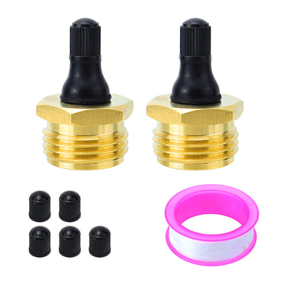 Brass RV Blow Out Plug with Drain Valve – Winterizing Air Hose Adapter