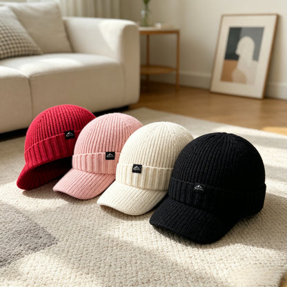 🧢🍂Men’s Knitted Winter Baseball Cap – Soft, Stretchy & Lightweight with a Warm Brimmed Design