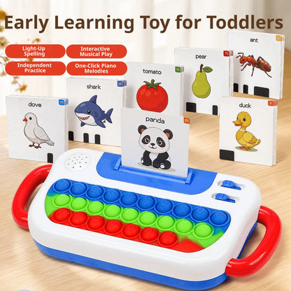 Interactive Pop It learning keyboard for kids