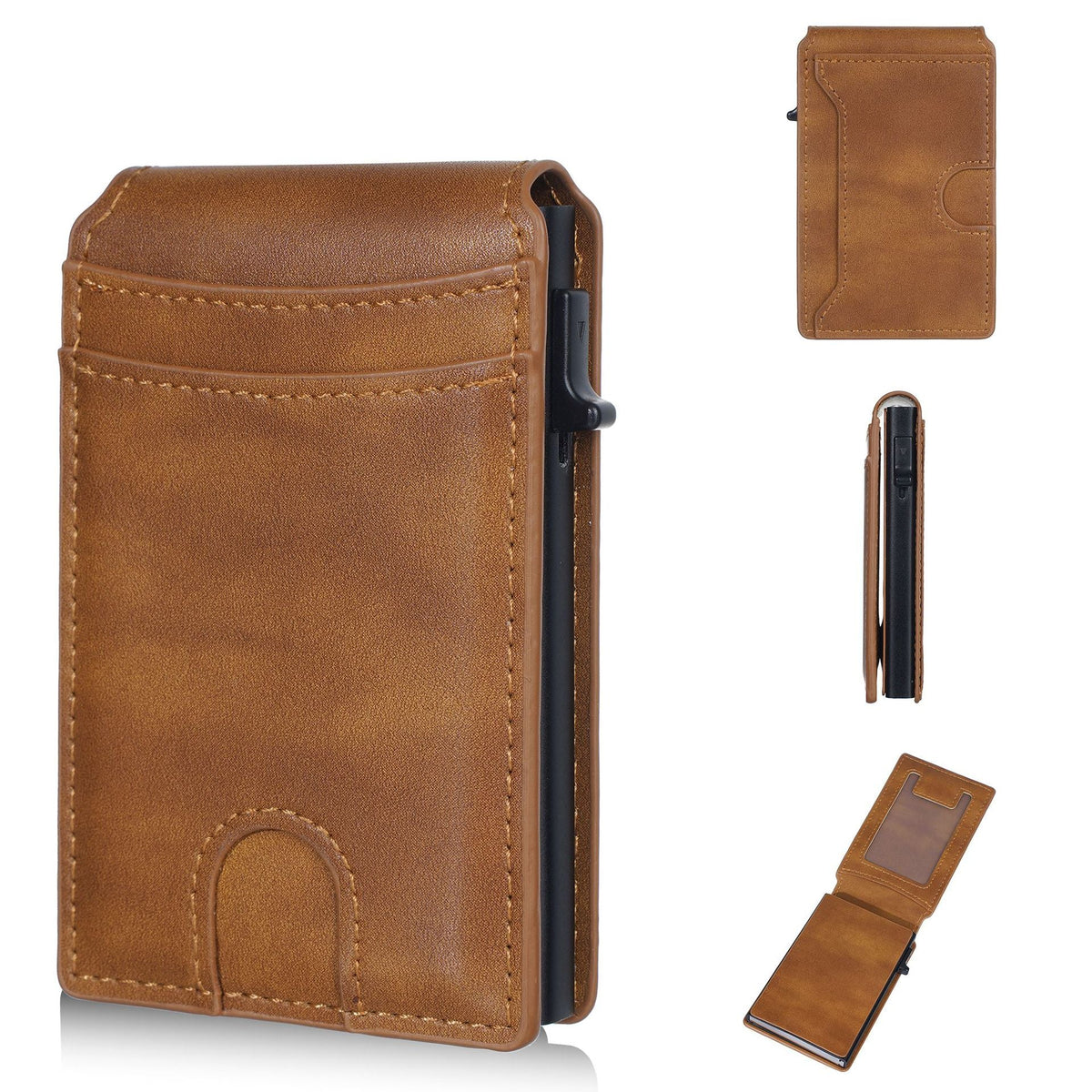 🔥New RFID Blocking Minimalist Pop-Up Wallet | One-Second Card Eject Design & Ultra Slim Pocket Wallet