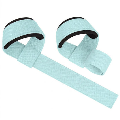 Self-Curling Lifting Straps — Padded Wrist Loops, 1 Pair