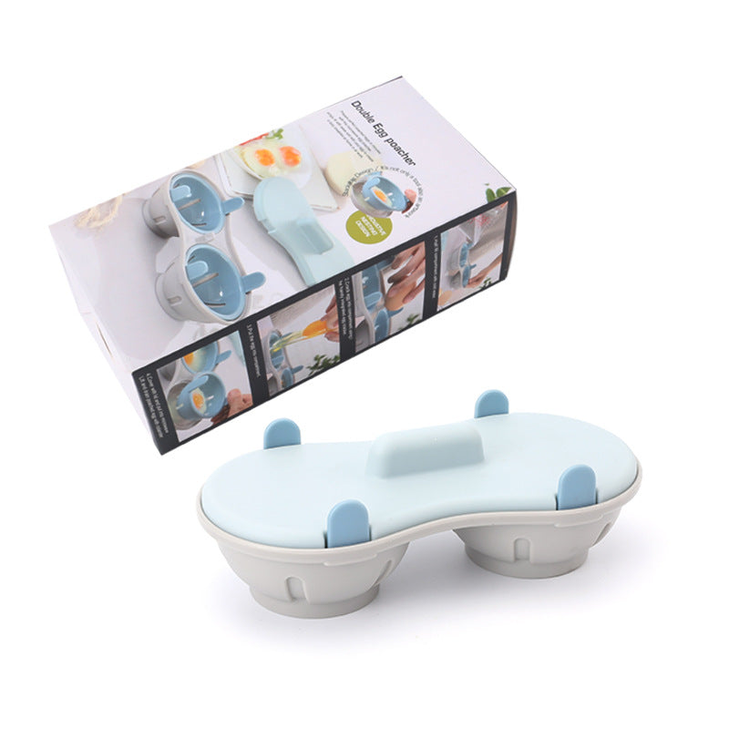 🥚 Premium Dual-Compartment Microwave Egg Poacher – Cook Two Poached Eggs Quickly ⏱️