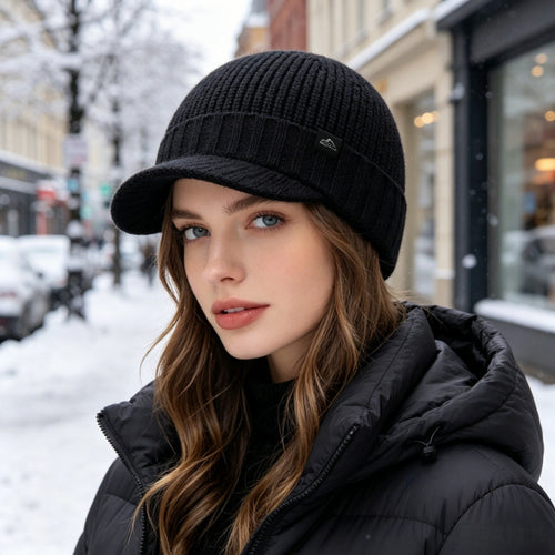 🧢🍂Men’s Knitted Winter Baseball Cap – Soft, Stretchy & Lightweight with a Warm Brimmed Design