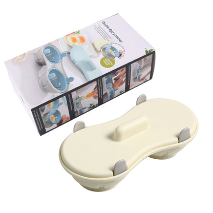 🥚 Premium Dual-Compartment Microwave Egg Poacher – Cook Two Poached Eggs Quickly ⏱️
