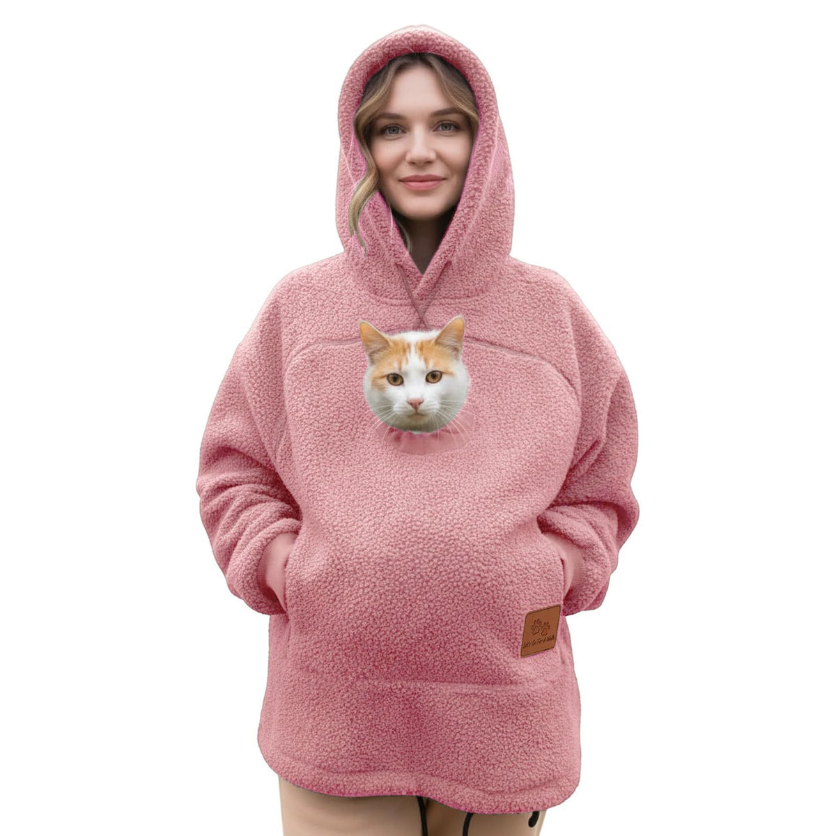 ⏳🔥LIMITED TIME 50% OFF!🐕 Cozy Fleece Pet BondingPouch Hoodie - Warm &Supportive Small Pet CarrierClothing