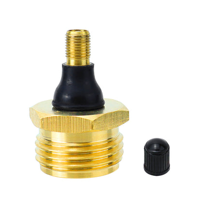 Brass RV Blow Out Plug with Drain Valve – Winterizing Air Hose Adapter