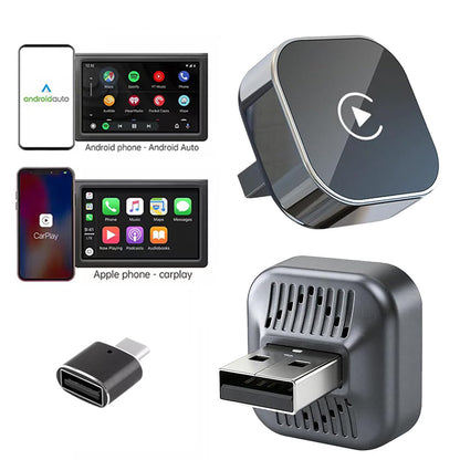 🚗📱 2027 Wireless CarPlay & Android Auto Adapter – Plug & Play USB Dongle ✨
