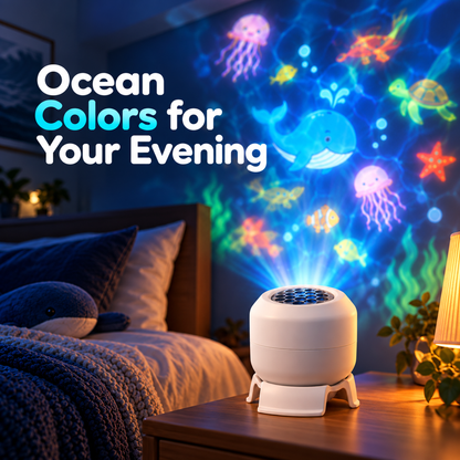 🌊✨ LED Starry Ocean Projector – 360° Rotating Waves & USB-Powered Ambient Lighting 🌌