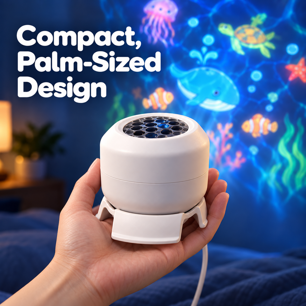 🌊✨ LED Starry Ocean Projector – 360° Rotating Waves & USB-Powered Ambient Lighting 🌌