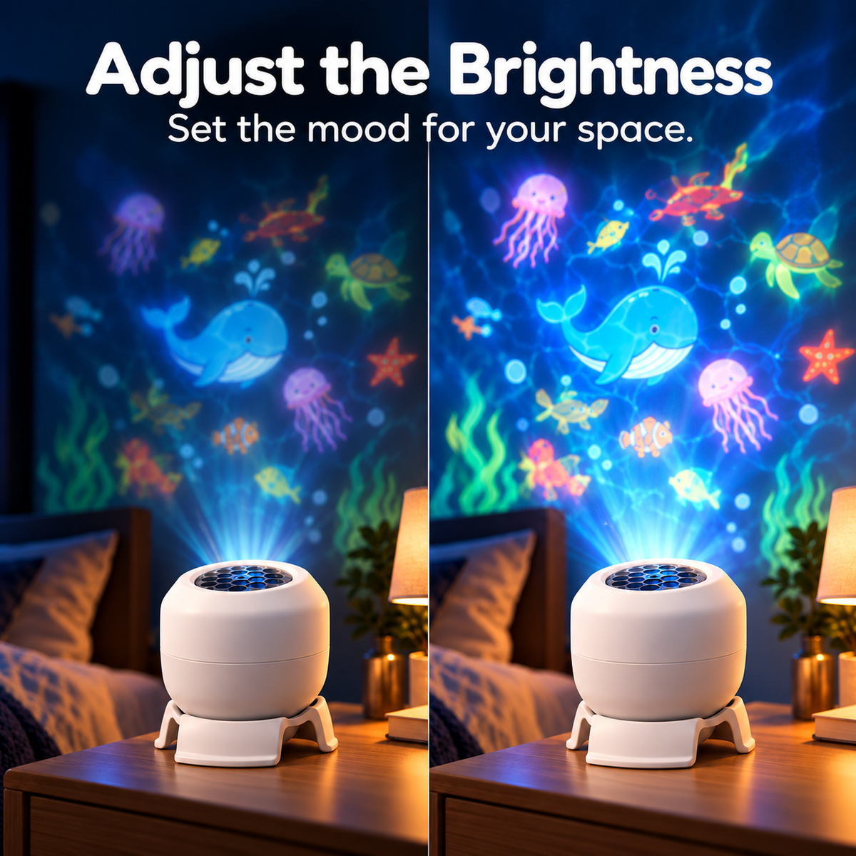🌊✨ LED Starry Ocean Projector – 360° Rotating Waves & USB-Powered Ambient Lighting 🌌