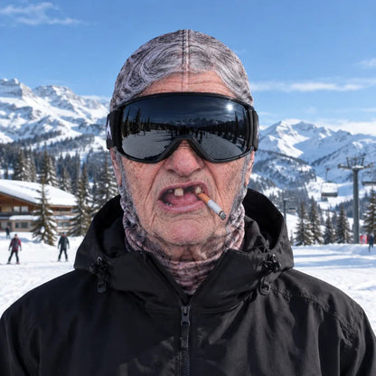 👴❄️ Funny 3D Old Man Face Balaclava – Winter Ski Mask & Party Accessory 🎭