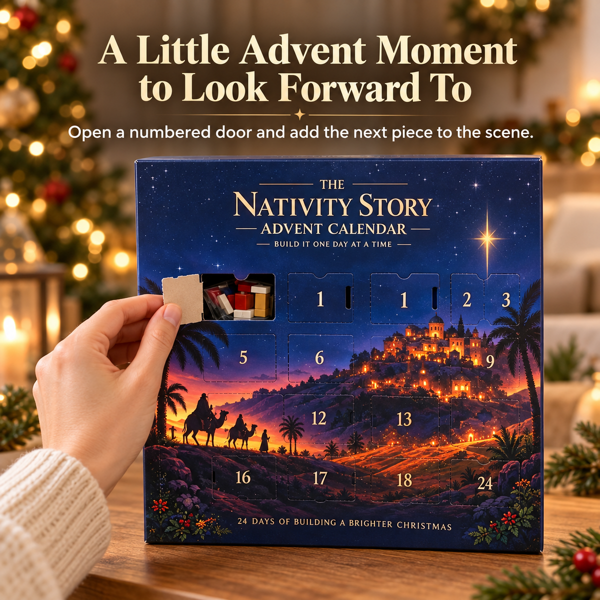 24-Day Nativity Advent Calendar Building Set – Build the Christmas Story