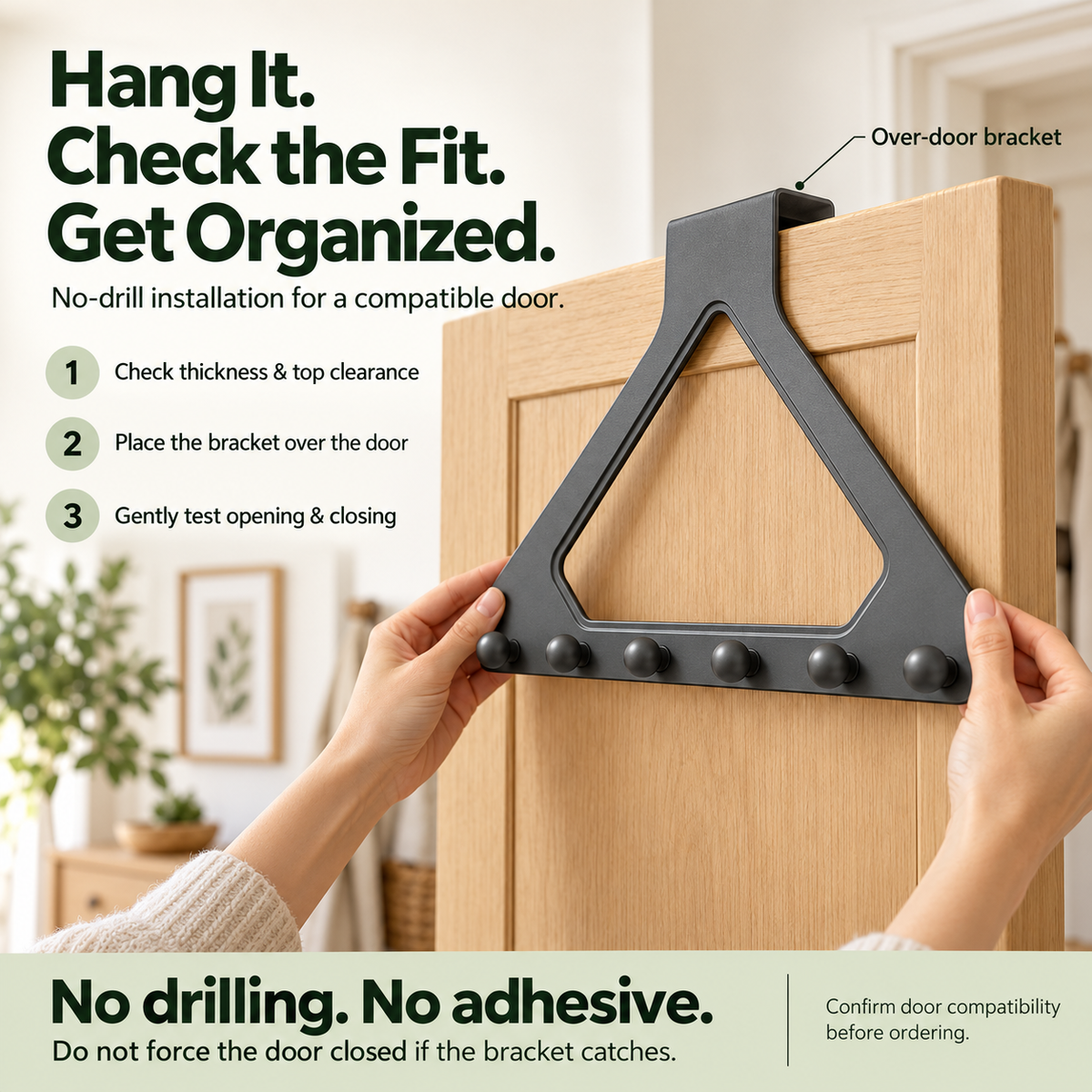 6-Hook Over-the-Door Organizer - 4