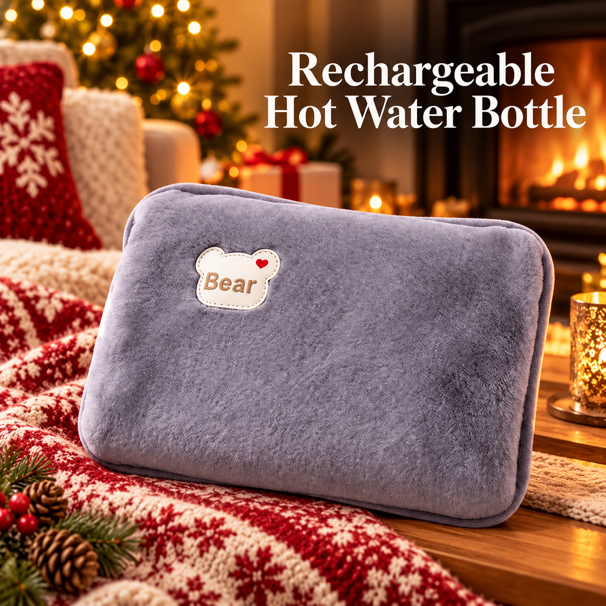 🔥 Rechargeable Electric Hot Water Bottle – Reusable Heat Pack for Cozy Warmth ✨