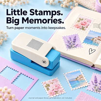 ✨ Stamp-Shaped Paper Punch for Journaling & Scrapbooking — Medium & Large