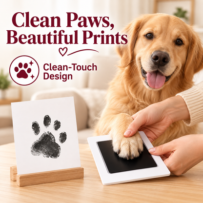 🐾 4-Pack Paw Print Kit with 2 Photo Frames – Mess-Free Ink Pads for Dogs & Cats 📸