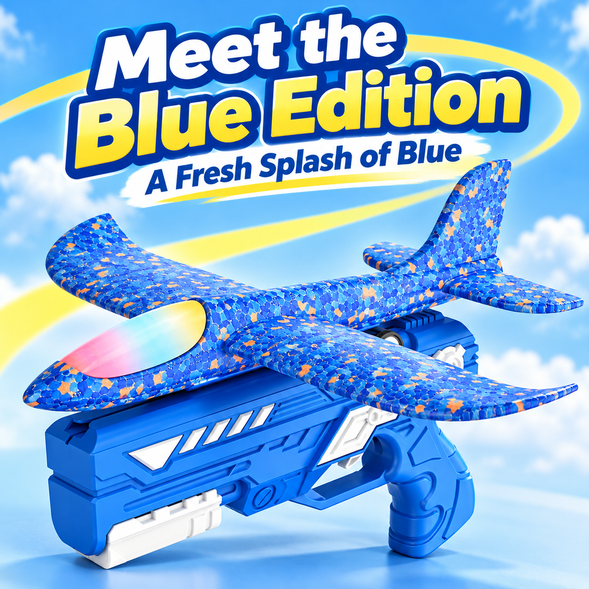 ✈️ Foam Plane Launcher Toy – Outdoor Flying Fun in Red or Blue