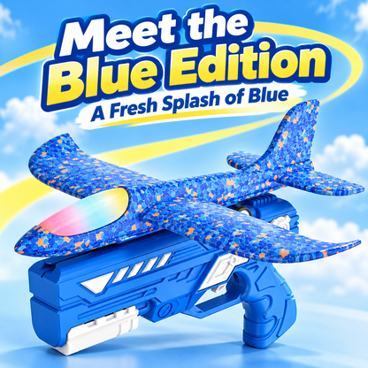 ✈️ Foam Plane Launcher Toy – Outdoor Flying Fun in Red or Blue