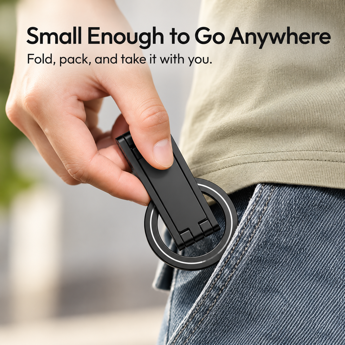 🧲📱 MA60 Magnetic Phone Holder – Foldable Aluminum Stand & Pocket-Sized Travel Tripod ✨