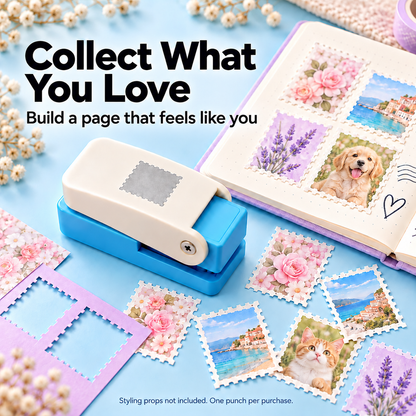 ✨ Stamp-Shaped Paper Punch for Journaling & Scrapbooking — Medium & Large