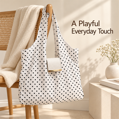 👜 Foldable Shoulder Tote Bag with Clip | Compact Everyday Carry