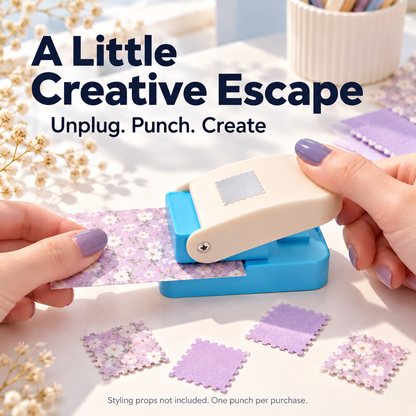 ✨ Stamp-Shaped Paper Punch for Journaling & Scrapbooking — Medium & Large