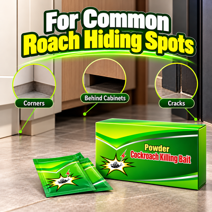 🪳 50-Pack Cockroach Bait Powder – Fast-Acting Indoor Roach Control for Kitchens & Rooms ✨